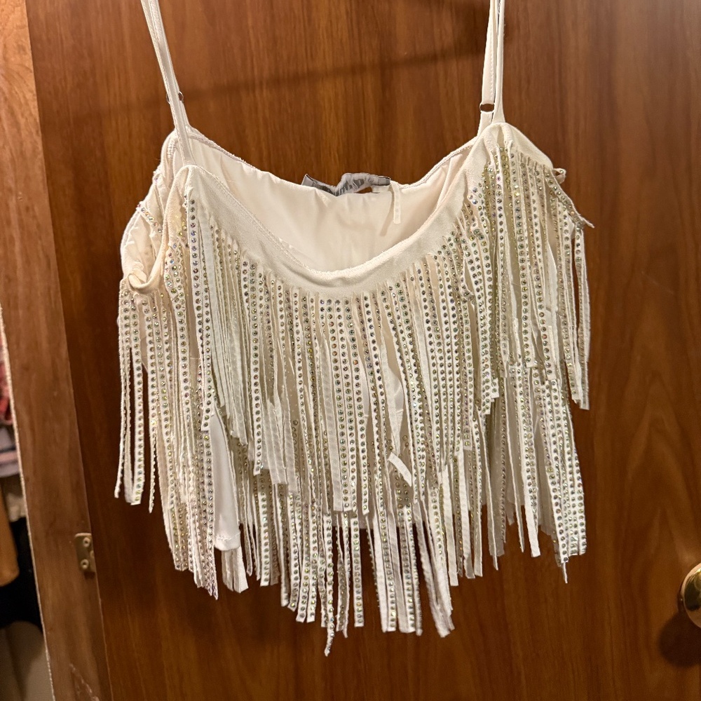 2 piece sequin top and skirt set